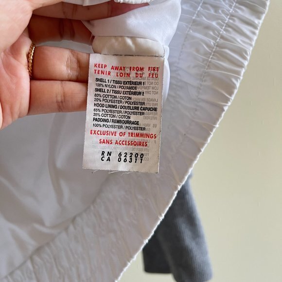 PUMA Apparel Women's Overlay Jacket Hooded Full Zip Front‎ Size M White Gray - Picture 5 of 7